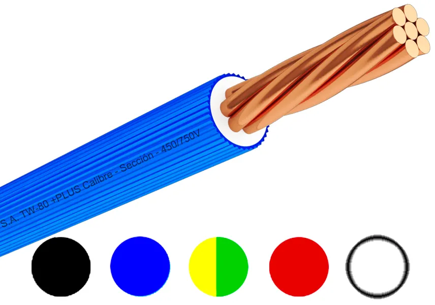CABLE ESTRIADO TW-80 +PLUS 450/750V PVC - Distrelec